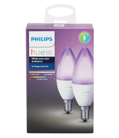 Philips Hue White and color ambiance lyspære 2-pk