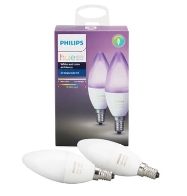 Philips Hue White and color ambiance lyspære 2-pk