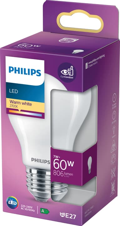Philips LED-lyspære 7W E27