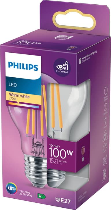 Philips LED-lyspære 10,5W E27