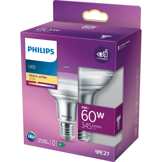 Philips LED-lyspære 4W E27