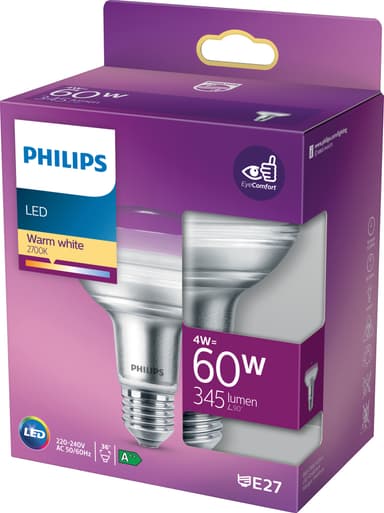 Philips LED-lyspære 4W E27