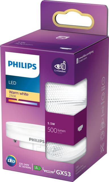 Philips LED-spotlys 5,5W GX53