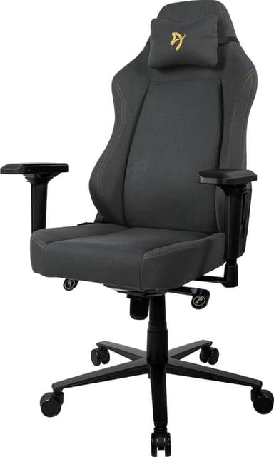 Arozzi Primo Woven Fabric gamingstol (sort/grå med gullfarget logo)