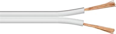 Qnect høyttalerkabel 2 stk. 2,5 mm² (50 m/ hvit)
