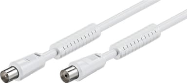 Qnect antennekabel 90dB 100Hz (hvit/7,5m)