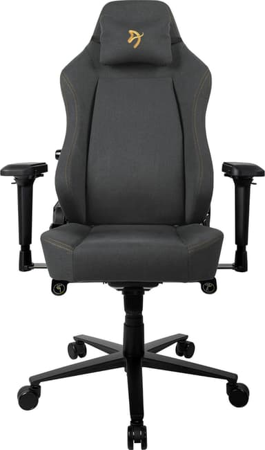 Arozzi Primo Woven Fabric gamingstol (sort/grå med gullfarget logo)