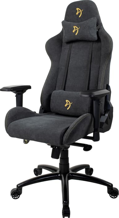 Arozzi Verona Signature Soft Fabric gamingstol (grå, gullfarget logo)