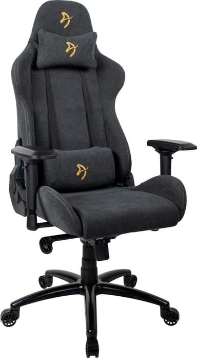 Arozzi Verona Signature Soft Fabric gamingstol (grå, gullfarget logo)