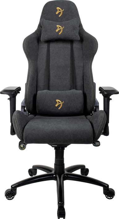 Arozzi Verona Signature Soft Fabric gamingstol (grå, gullfarget logo)