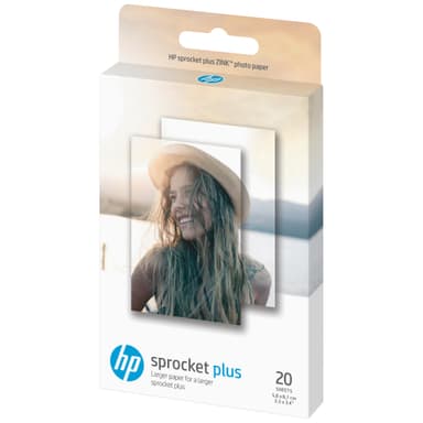 HP Sprocket Plus ZINK papir m/klebrig bakside (20 ark)