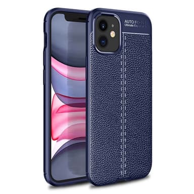 Lærmønstret TPU-deksel Apple iPhone 12 mini (5.4 ")  - Blå
