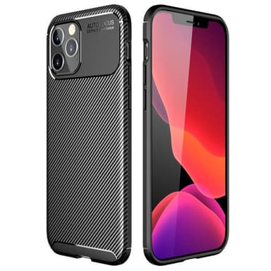 Carbon silikon deksel Apple iPhone 12 Pro (6.1")  - Svart