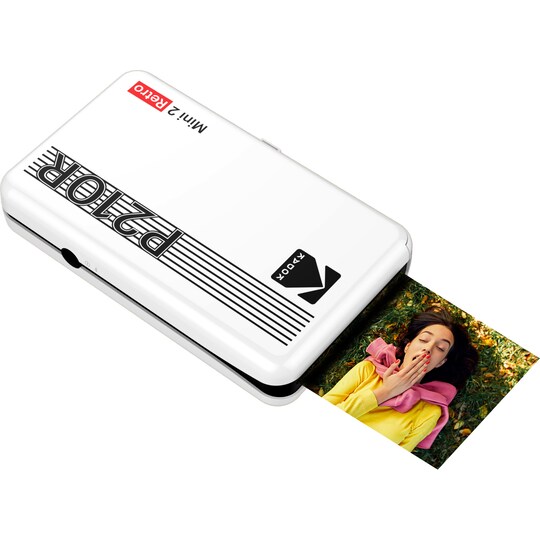 Kodak Mini 2 Plus Retro fotoskriver (hvit) - Elkjøp