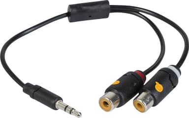 Qnect 3,5 mm jack - 2 x RCA lydadapter