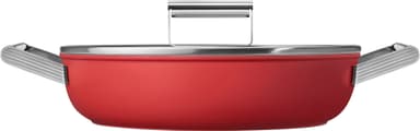 Smeg 50’s Style dyp stekepanne med lokk 28 cm CKFD2811RDM (rød)