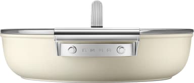 Smeg 50’s Style dyp stekepanne med lokk 28 cm CKFD2811CRM (krem)