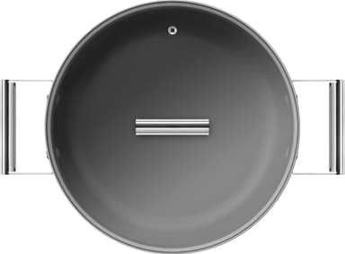 Smeg 50’s Style dyp stekepanne med lokk 28 cm CKFD2811CRM (krem)