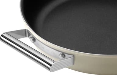 Smeg 50’s Style dyp stekepanne med lokk 28 cm CKFD2811CRM (krem)