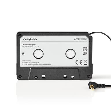 Kassettadapter | 3,5 mm Hann | Sort
