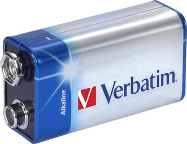 Verbatim batteri, 9V/6LR61, Alkaliskt, 1-pack