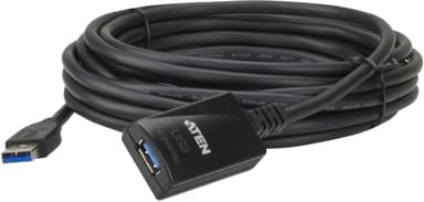 ATEN UE350, aktiv USB 3.0 förlängningskabel, hane - hona, 5m, svart
