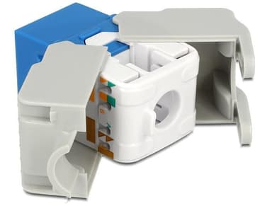 DeLOCK UTP Cat6 Keystone modul, RJ45 ho - LSA Cat6, Tool-free blå/gr?