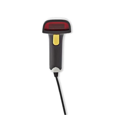 Laserstrekkodeskanner | 1D Lineær | USB 2.0 | Grå/Sort
