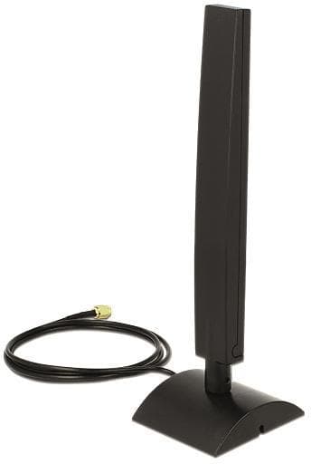 DeLOCK WLAN antenn RP-SMA ha, 4-6 dBi, 2,4/5GHz, rundstrålande, svart