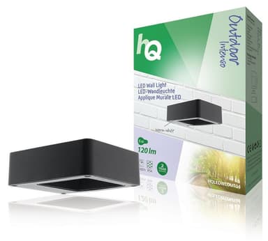 LED Utendørs Vegglampe 6 W 120 lm Svart