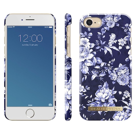 iDeal fashion deksel for iPhone 6/7/8/SE Gen. 2 (sjømannsblå blomst)