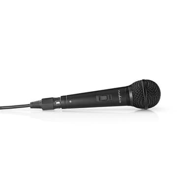 Nedis Wired mikrofon | Kardioid | Avtakbar kabel | 5.00 m | 80 Hz - 13 kHz | 600 Ohm | -72 dB | Av/på-bryter | Reiseveske inkludert | ABS / Aluminium | Sort