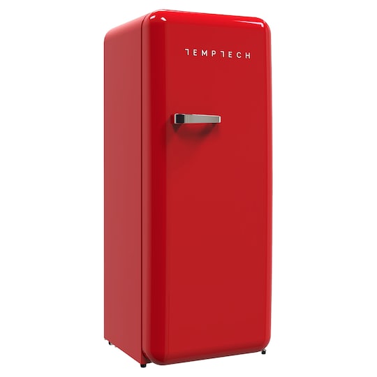 Temptech kjøleskap med fryser HRF330RR (rød)