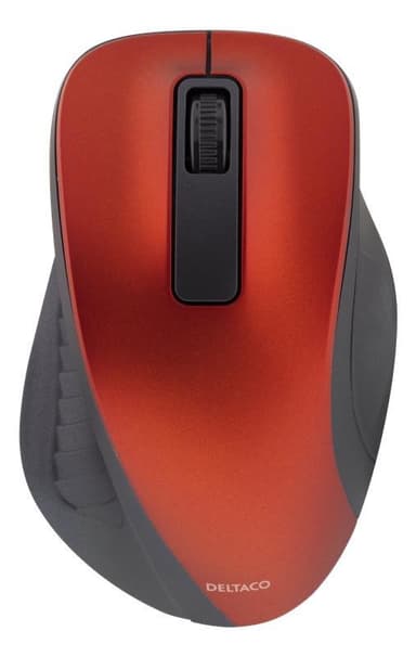 DELTACO Wireless optical mouse, 1200 DPI, red