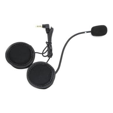 2 sett vanntett intercom for motorsykkelhjelm, bluetooth - svart