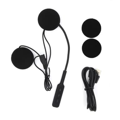 Bluetooth-hodesett for motorsykkelhjelm - svart