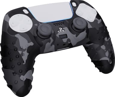 Piranha beskyttende silikondeksel til PS5-kontroller (grå kamuflasje)