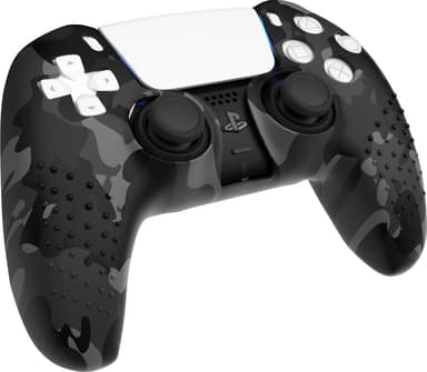 Piranha beskyttende silikondeksel til PS5-kontroller (grå kamuflasje)