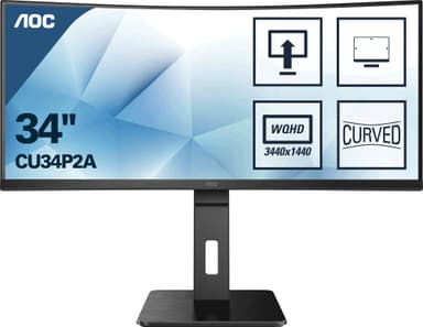 AOC CU34P2A 34" buet profesjonell skjerm