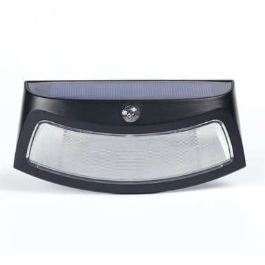 Solcelle lampe for vegg, bevegelsessensor - Svart