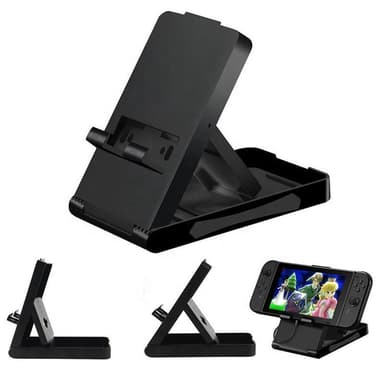 Sammenleggbar holder for Nintendo Switch-konsoll - svart
