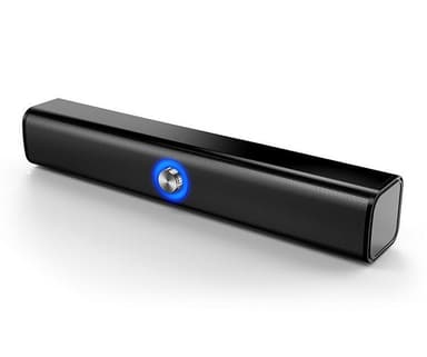 Kraftig bærbar Bluetooth-høyttaler, avlang - svart