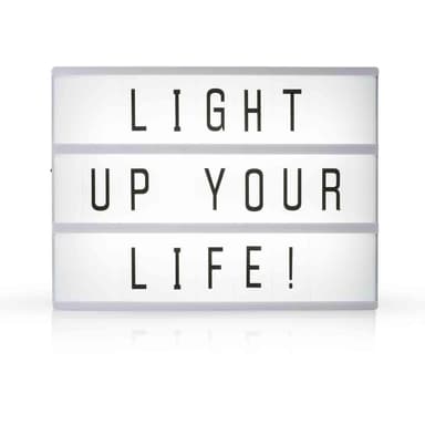 LED-lysboks A4 med 85 tegn