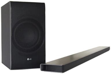 LG SJ8 soundbar med trådløs subwoofer (sølv)