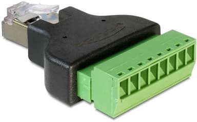 DeLOCK terminalblokksadapter, RJ45 han, 8-pin