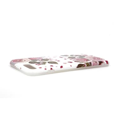 Støtsikkert mobildeksel med holder til iPhone 7 Plus / 8 Plus - Hvit / rosa
