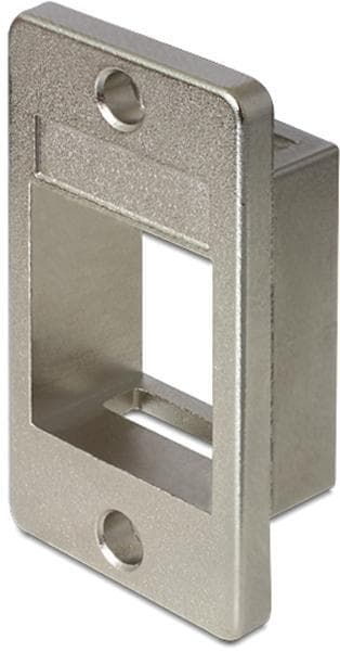 DeLOCK Keystone modulhållare för montering i kabinett, metall, silve