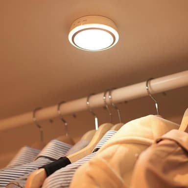Trådløs infrarød sensorlampe - Hvit / gull
