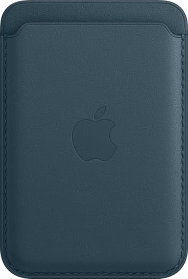 iPhone leather wallet with MagSafe (baltisk blå)