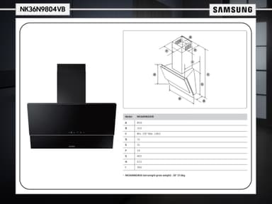 Samsung ventilator NK36N9804VB/UR
